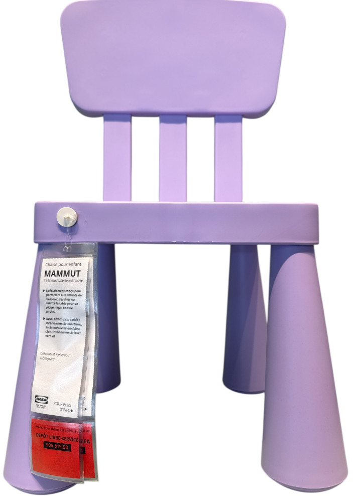 New IKEA MAMMUT Lilac Children's Chair Indoor/Outdoor 905.819.90