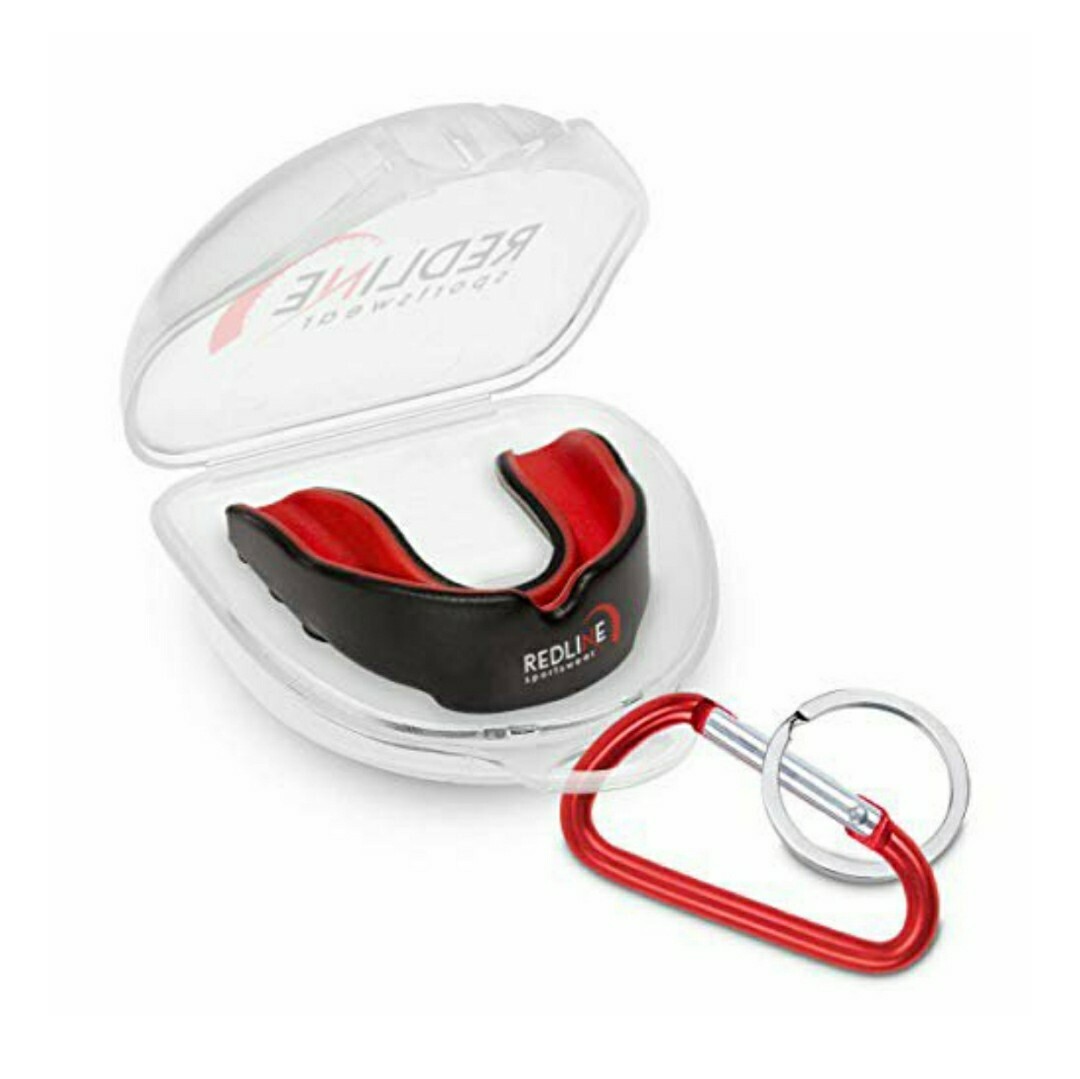 Redline Sportswear Mouthguard w/Case Youth,Adult Braces Red/Black  no packaging