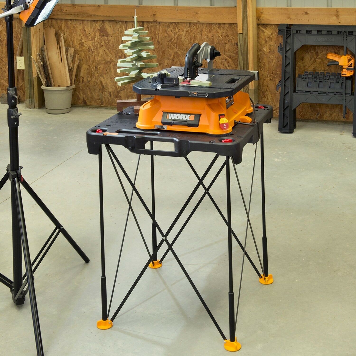 WX066 Worx (2) Sidekick Portable Tailgate Work Tables-Save Buying 2