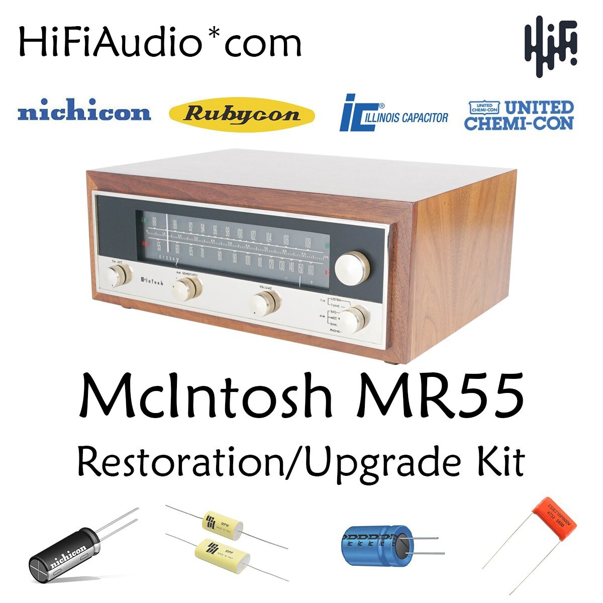 McIntosh MR55 tuner restoration recap repair service rebuild kit capacitor