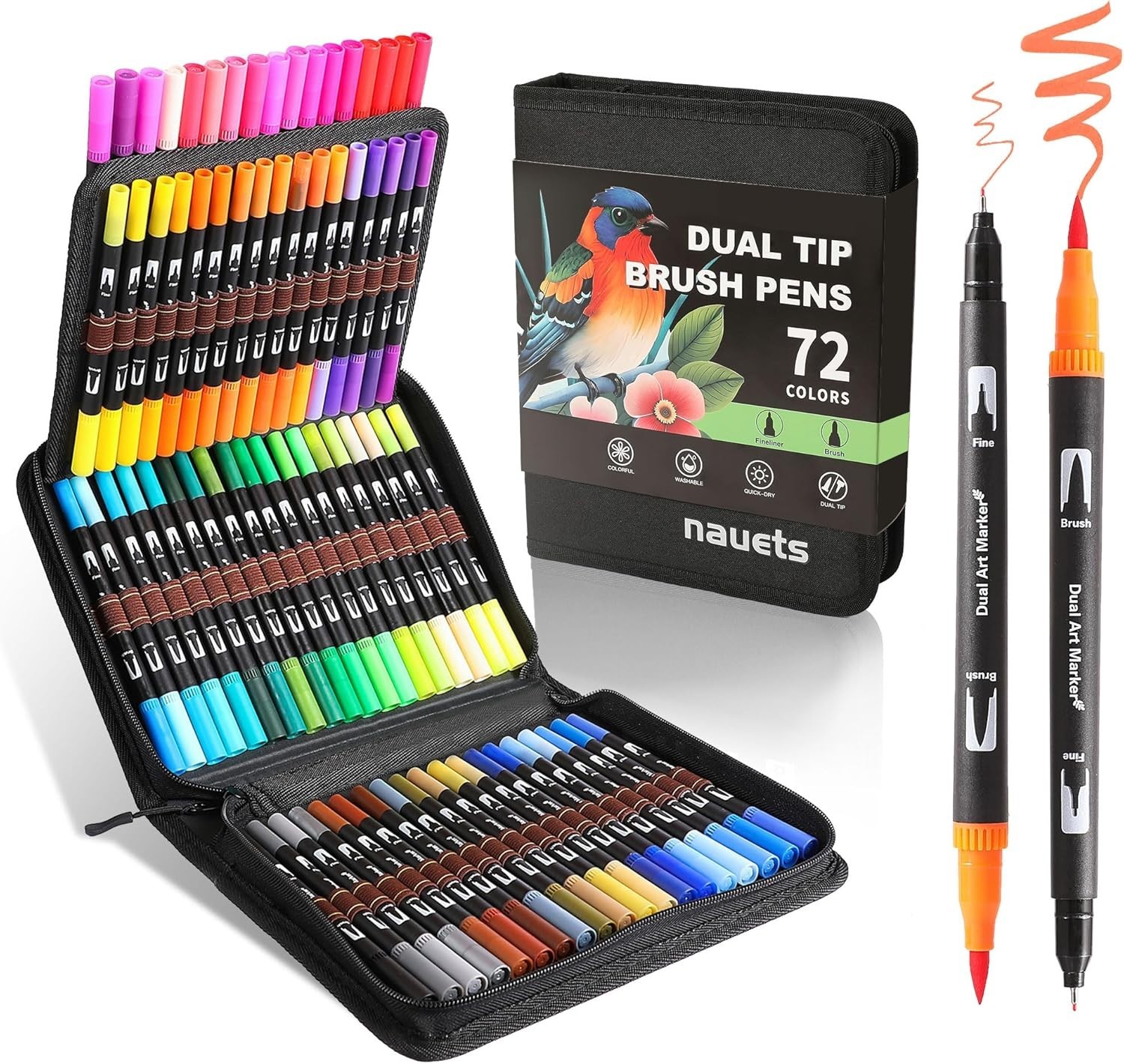 72 Marcadores de colores para ninos y adultos con doble punta permanentes