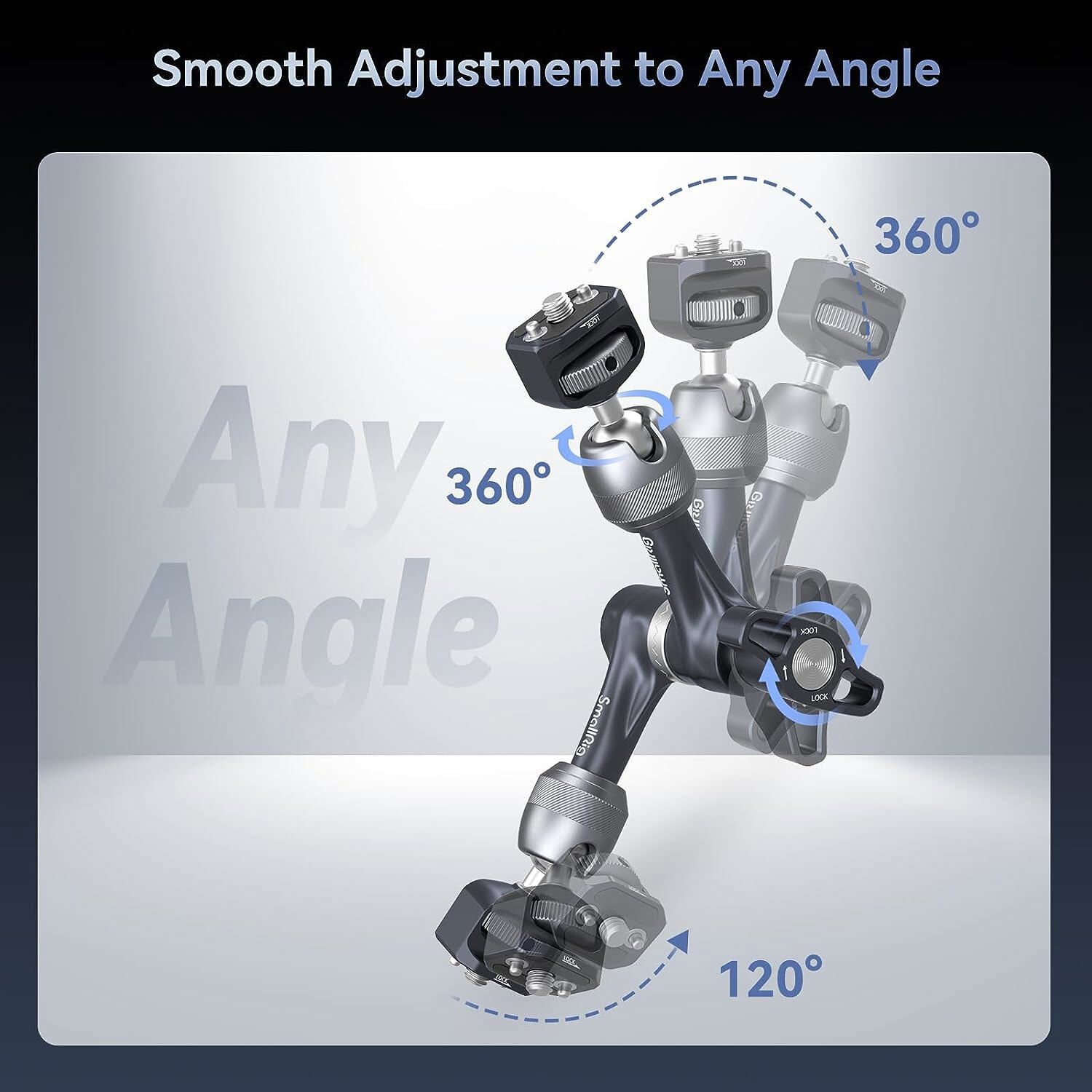 SmallRig 7" Rosette Magic Arm, Articulating Arm with 1/4"-20 Screws for Camera