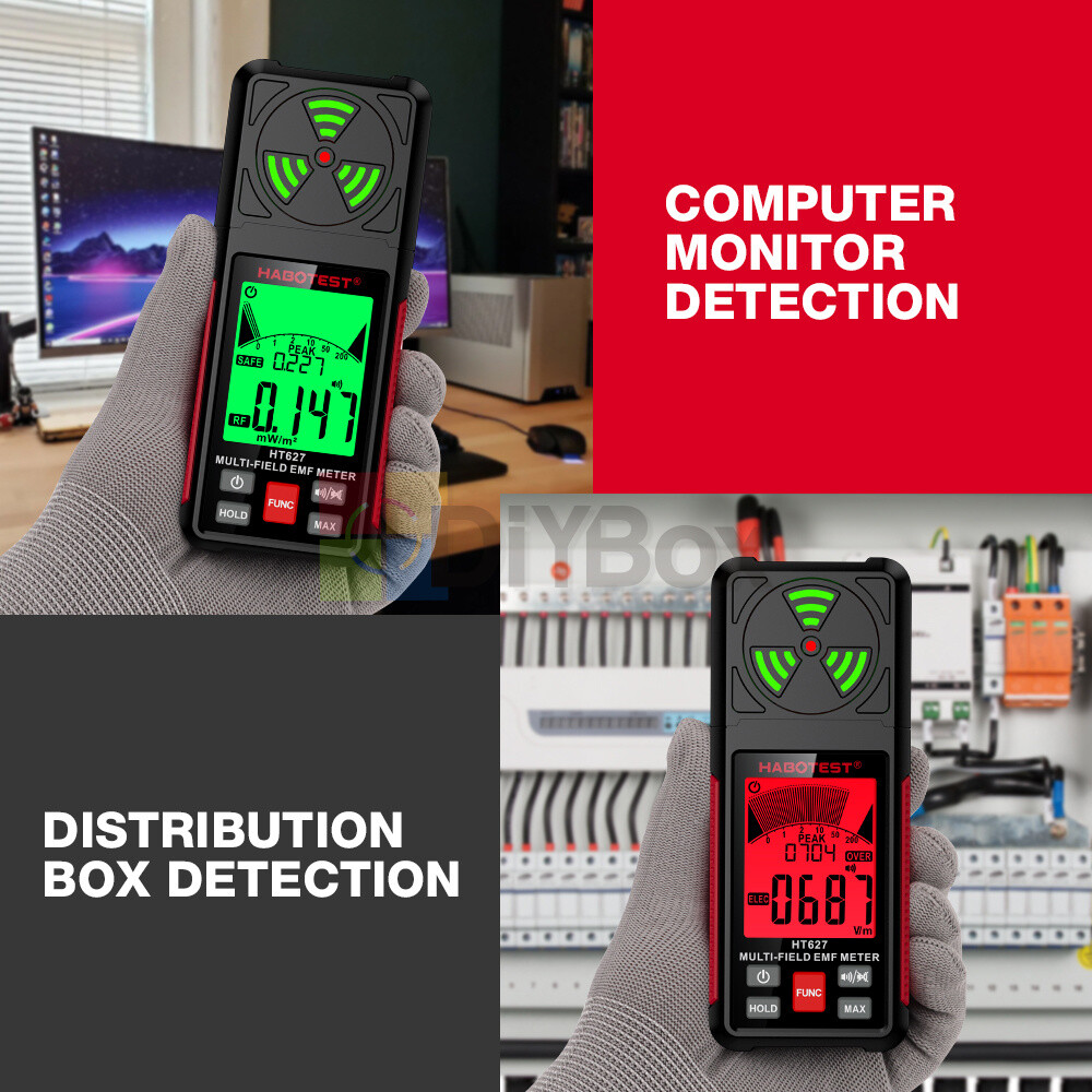 HABOTEST Radiation Detector EMF Meter HT627 Digital Electromagnetic Frequency