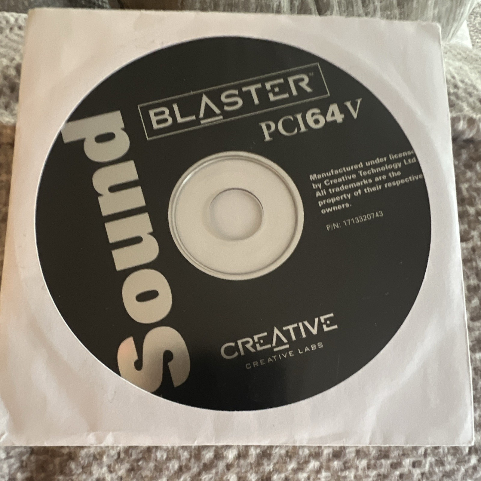 Creative Sound Blaster PCI64V Driver/Software CD Disc P/N 7133020143