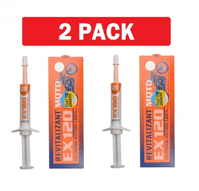 2 pcs set XADO Gel Revitalizant EX 120 MOTO for SMALL ENGINES (Box Sirynge 4 ml)