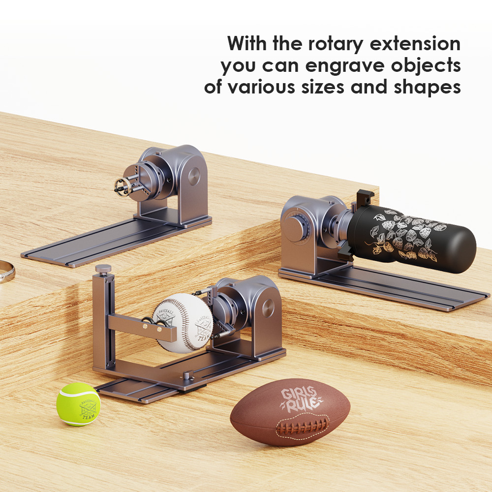 Laser Rotary Roller Accessory For LaserPecker LP2Plus/LP4/LP5/LX2,Rings/Bottles