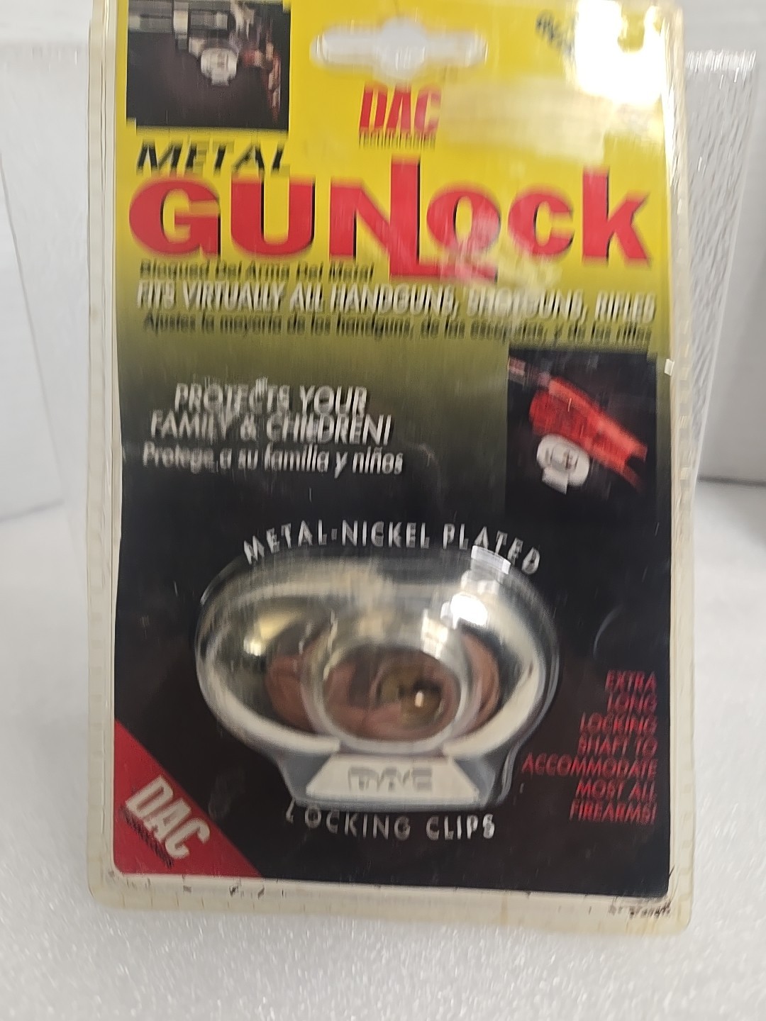 DAC Metal Gunlock Nickel Plated Gun Trigger Lock Handguns Shotguns Rifles New