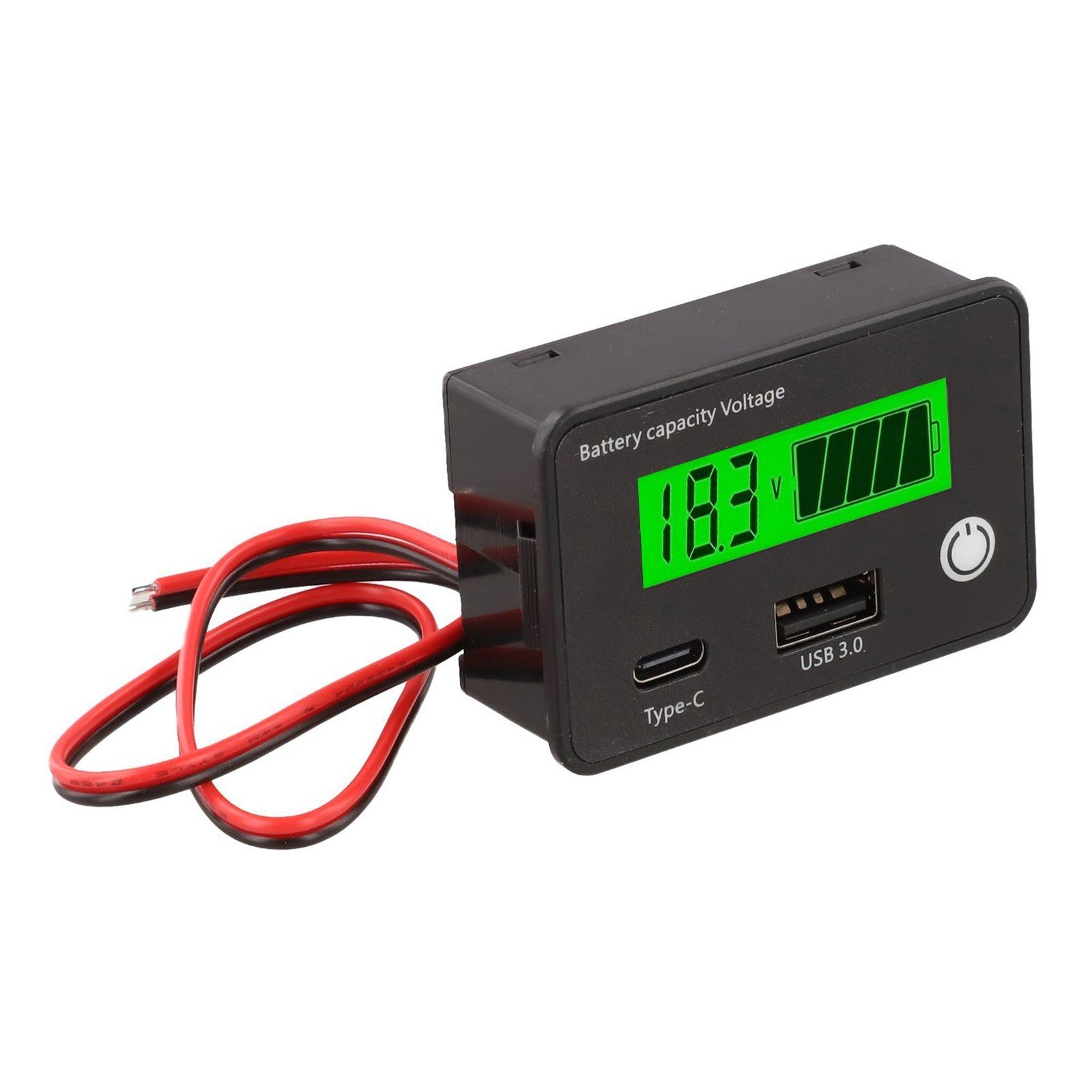 Battery Capacity Indicator Voltage DC8 30V for Car Motorcycle Applications