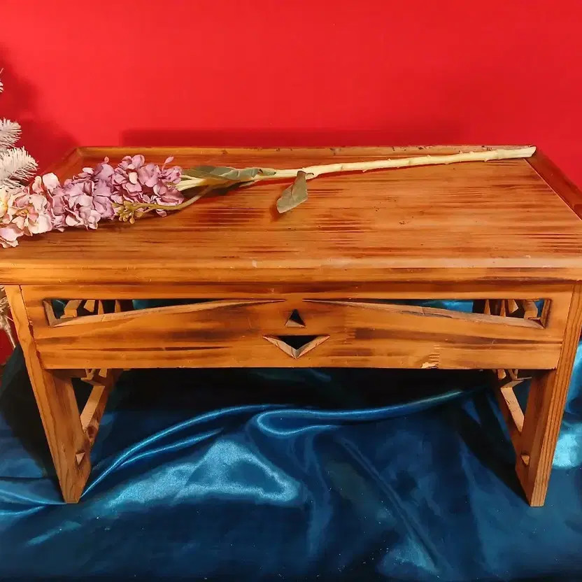 Wooden Flat Bench 60x33x32cm, Durable & Elegant Design