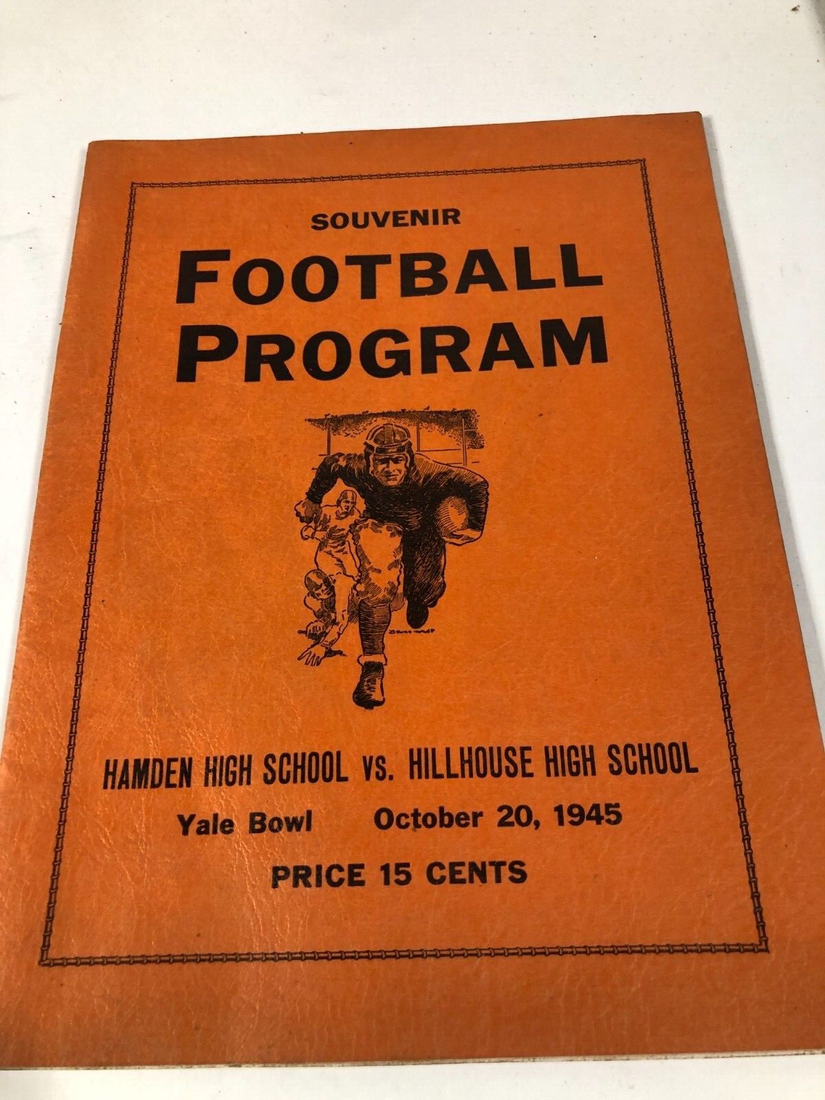 1945 HAMDEN HIGH vs HILLHOUSE OFFICIAL FOOTBALL PROGRAM ~ HAMDEN CT ~ 38 PAGES