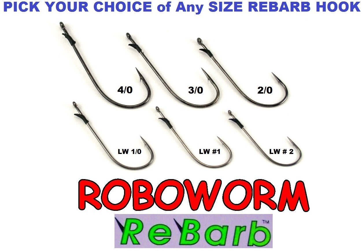 Roboworm Rebarb Hooks by Gamakatsu 6 per Pack FREE SHIPPING ( GM )