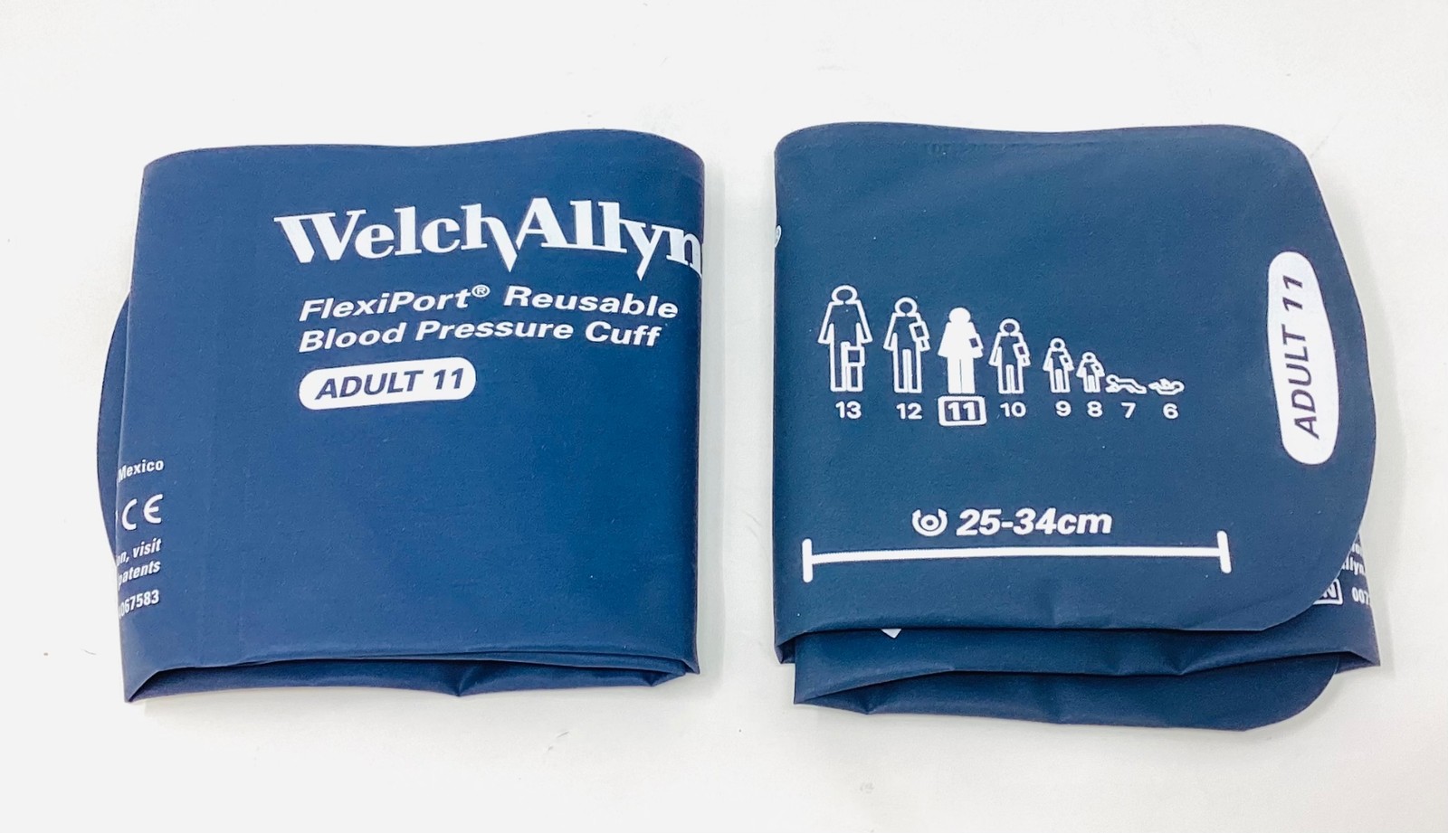 Welch Allyn REUSE-11 FlexiPort Reusable Blood Pressure Cuff Adult - LOT of 2