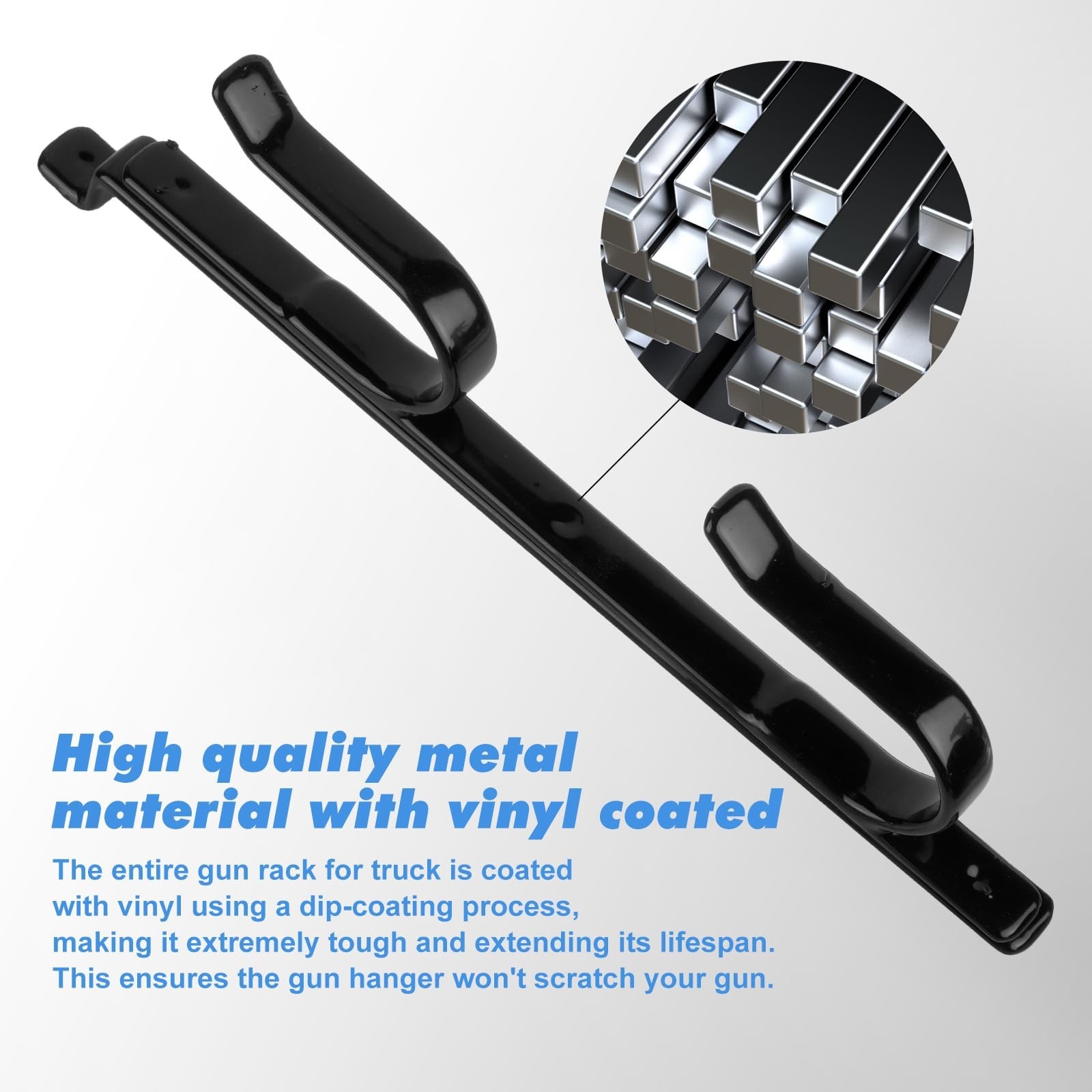 2 Truck Rear Window Rifle Shotgun Gun Holder Rack Vehicle Pickup Mount Back Tool