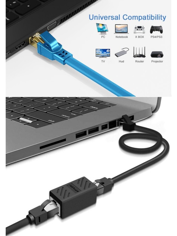LAN Ethernet Cable Extender RJ45 cat 5 cat 6 Coupler Extender Connector Splitter