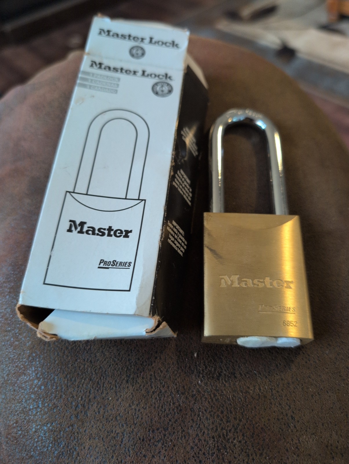 Master Lock Pro Series 6852 Brass Padlock No Core Or Keys