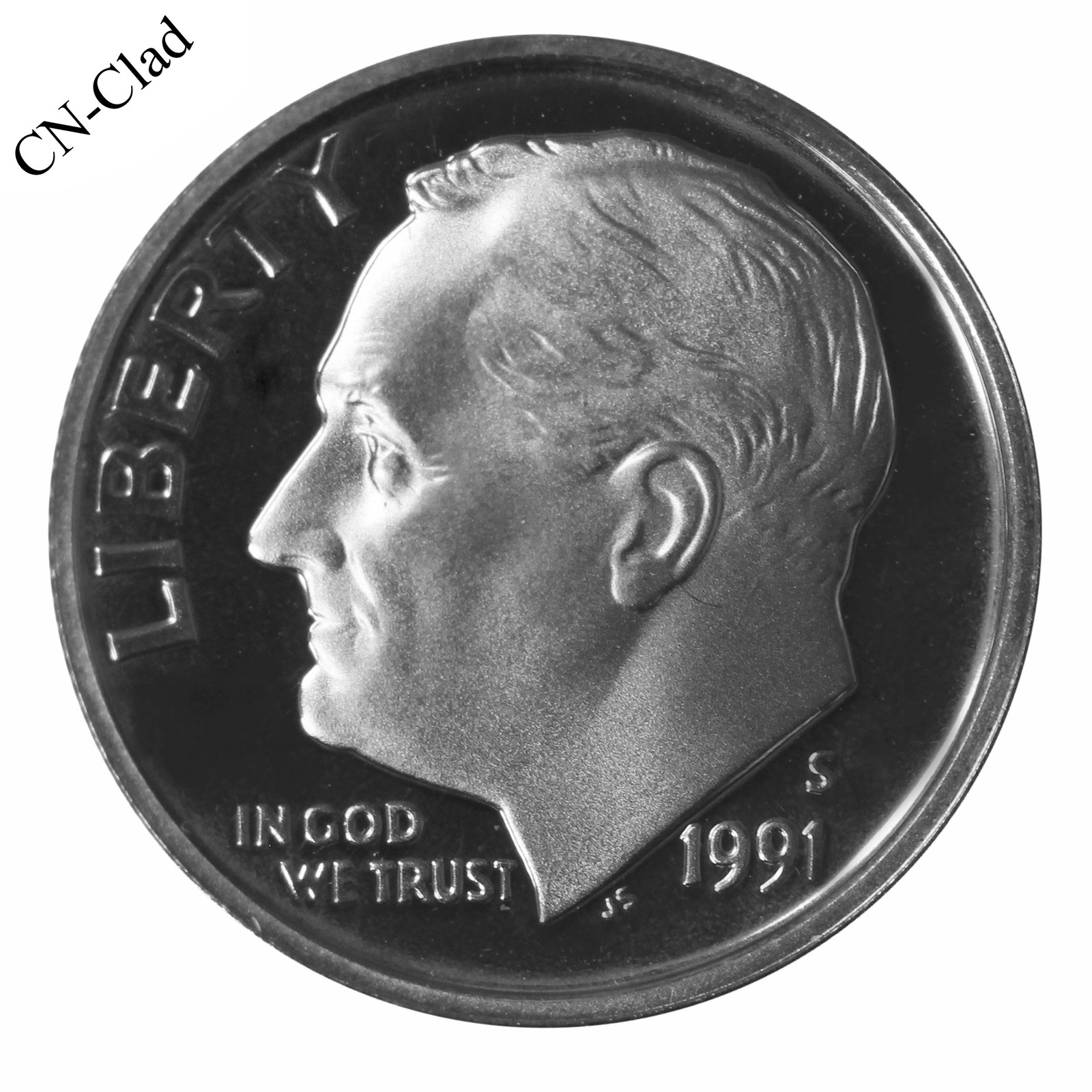 1991 S Roosevelt Dime 10c Gem Deep Cameo Proof CN-Clad US Coin