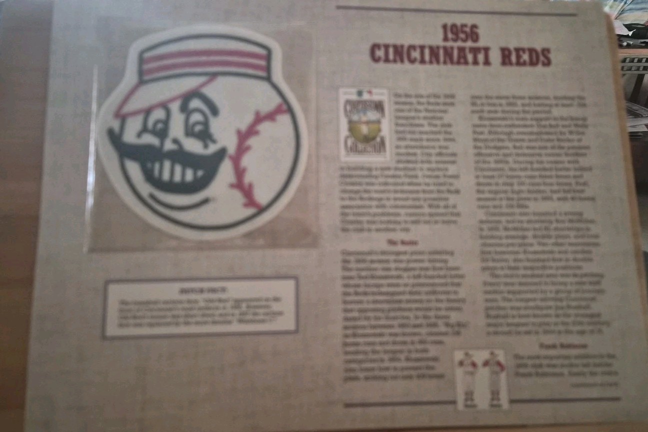 1956 CINCINNATI REDS PATCH-Cooperstown Collection-MLB LICENSED 1996