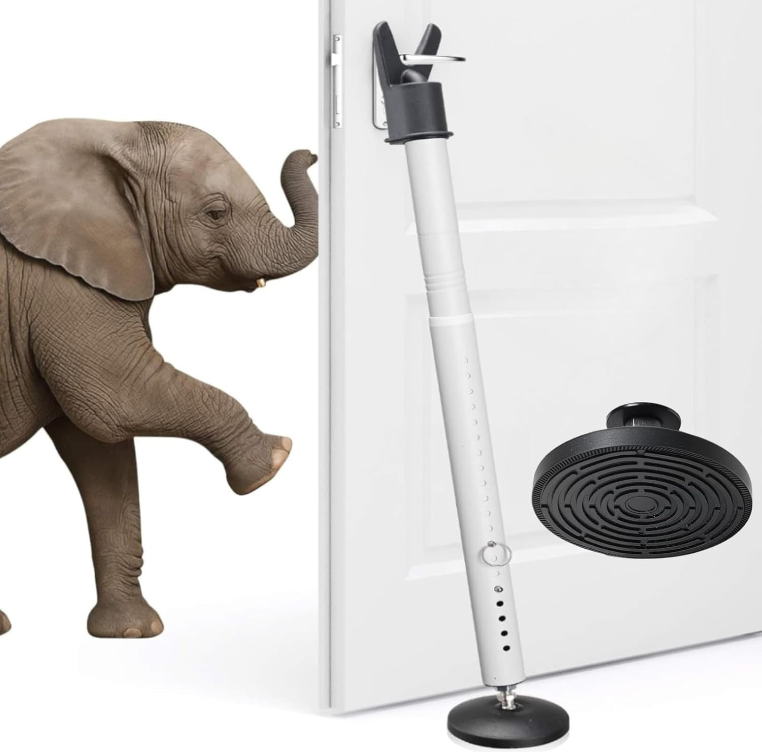 Door Security Bar for Home & Travel - 21-52" Adjustable Heavy Duty Anti-Burglar