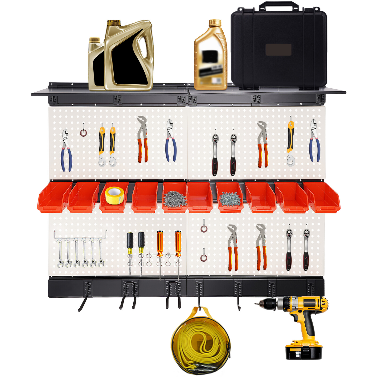 Garage Storage Wall Organizer Tool Storage Rack Wall Mounted Tool Storage Kit