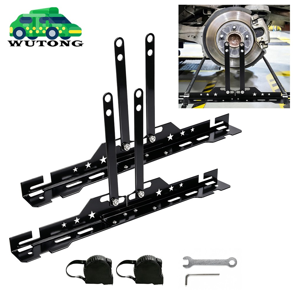 2pcs Wheel Toe Alignment Tool Plate Kit Heavy Duty w/ 2 Measuring Tapes For Car