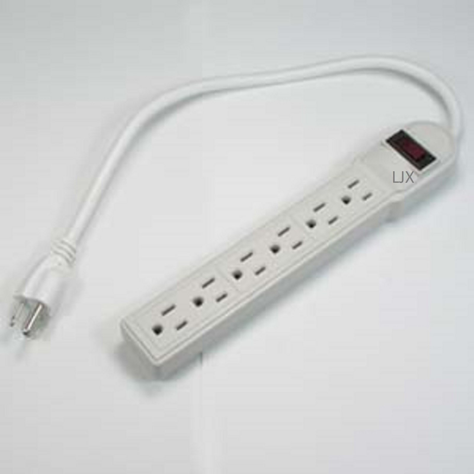 ( UL ) 6 Outlet Power Strip Surge Protector New 110 V Circuit Breaker - 1.5 Feet
