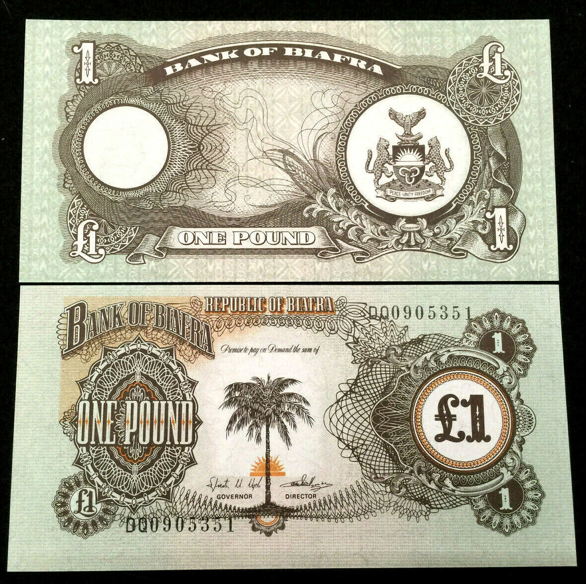 Biafra 1 Pound Banknote World Paper Money UNC Currency Bill Note