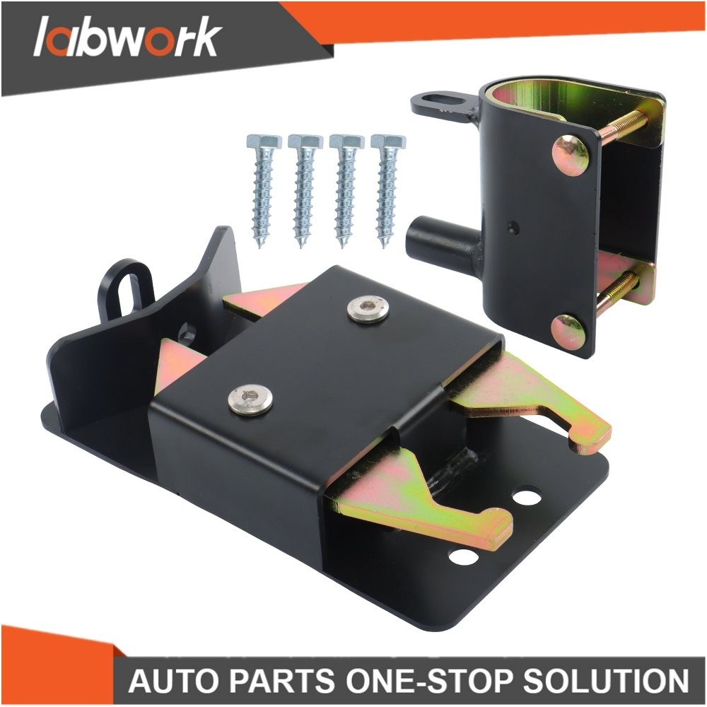 2 Way Heavy Duty Gate Latch for 2"–2 3/4" Metal Tube Gate with Screws Black