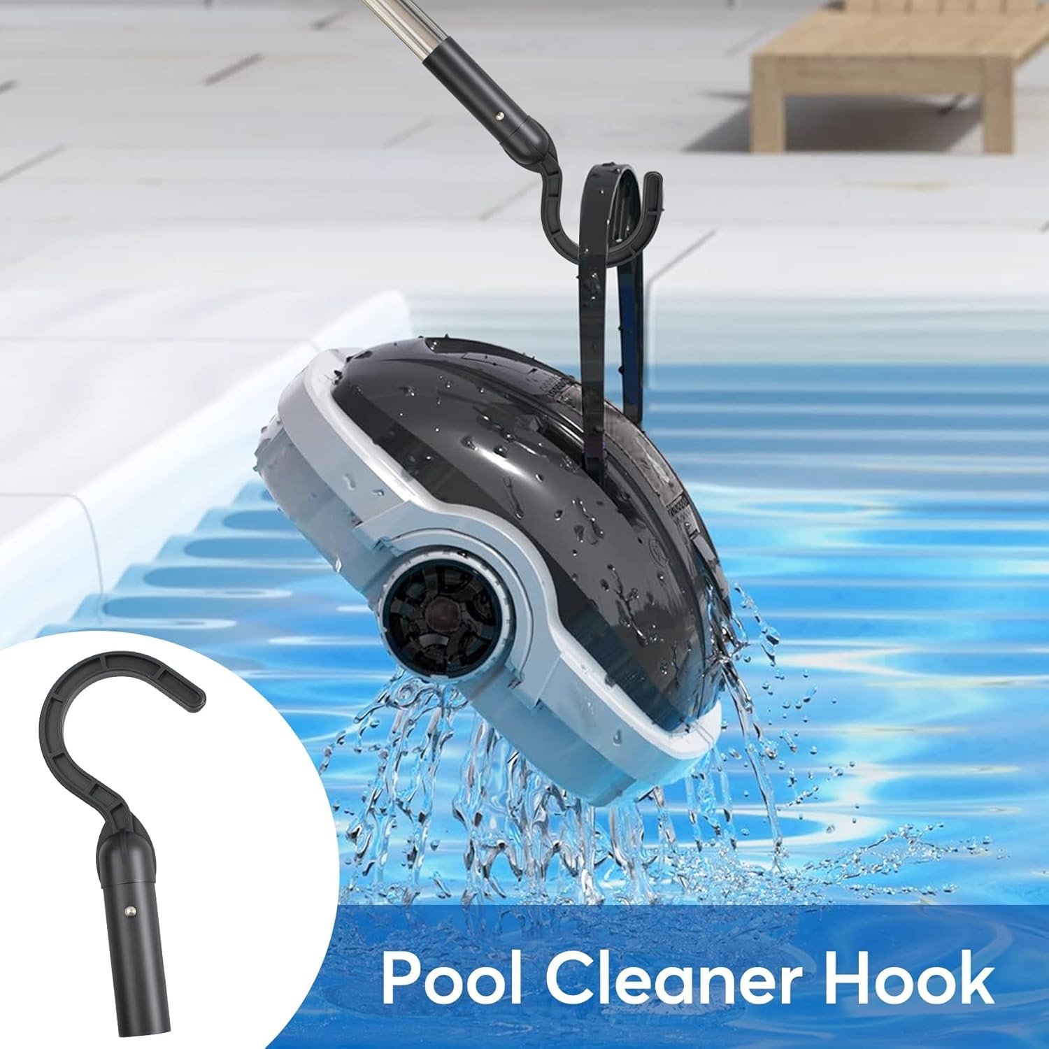 Universal Robotic Pool Cleaner Hook - Effortless Retrieval & Compatibility