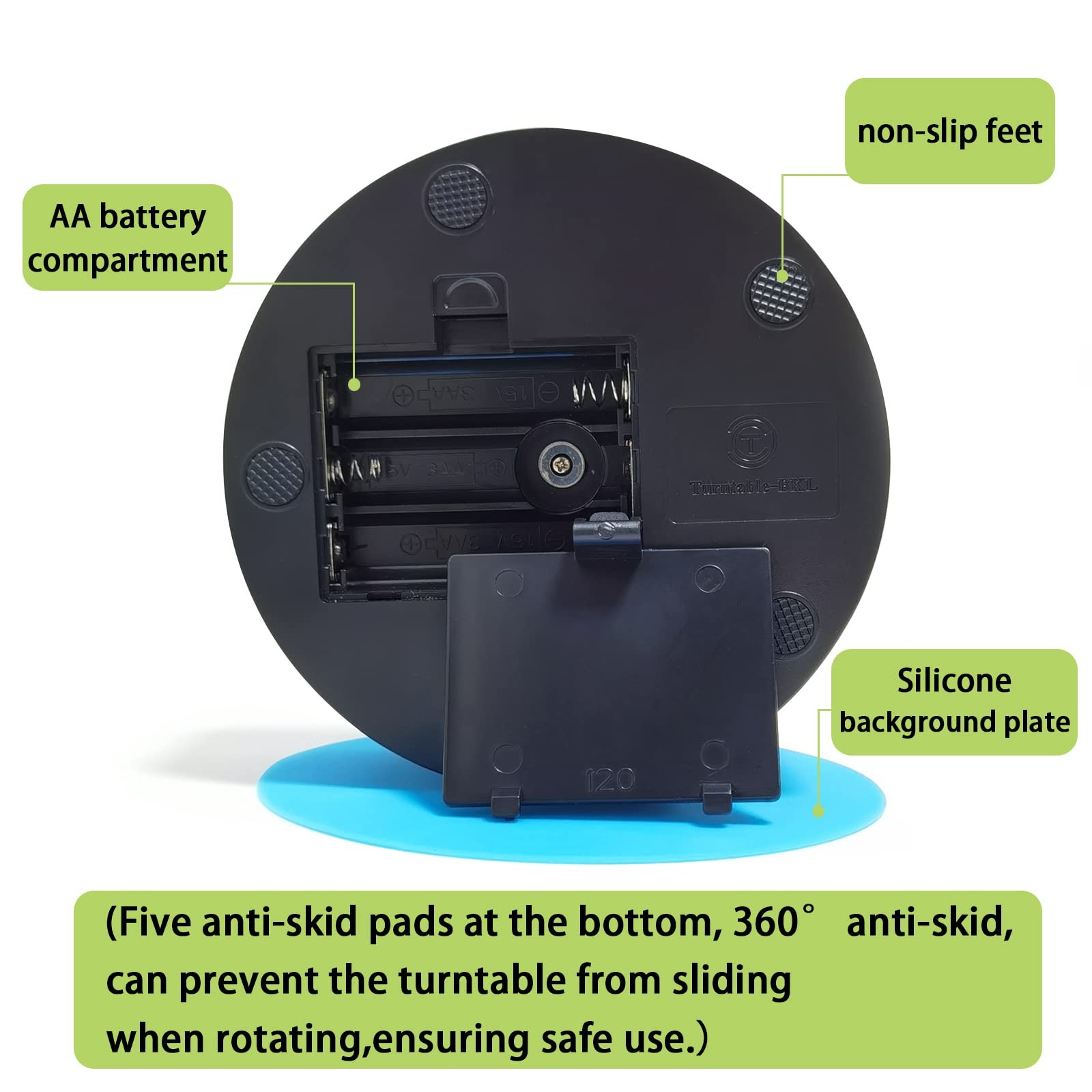 YVV Motorized Rotating Display Stand,Turner Cup Platform for Epoxy Black