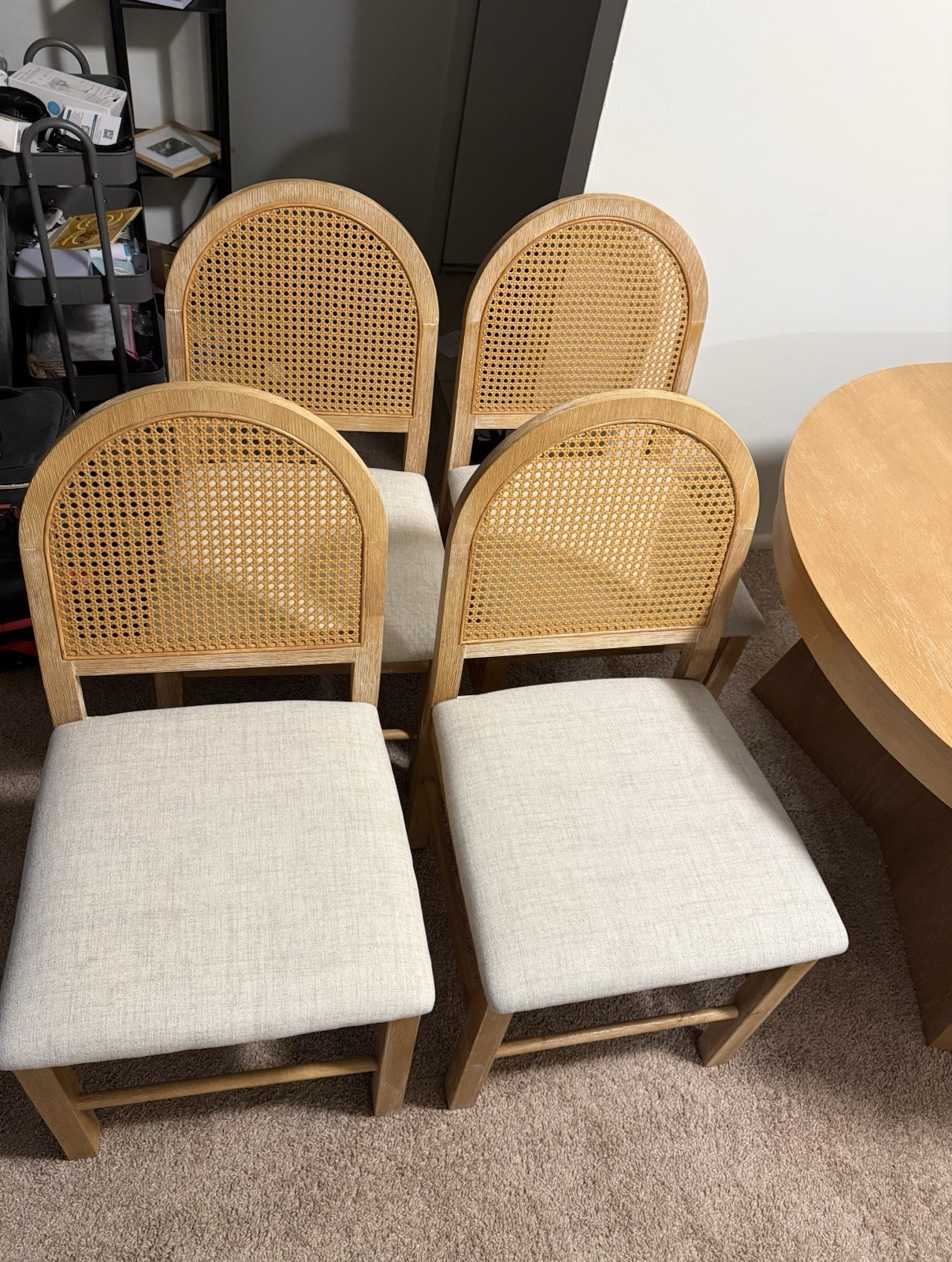 Kitchen Table with 4 Chairs Removable Center Table Set
