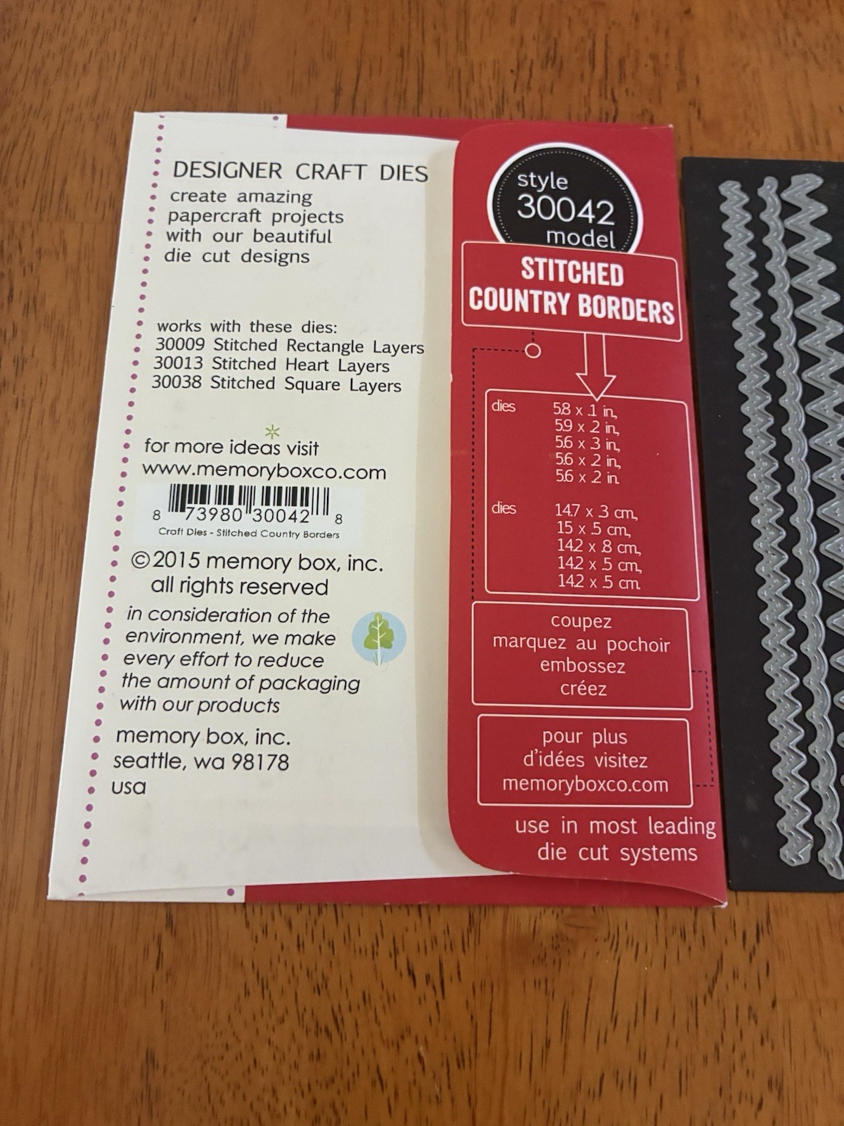 Memory Box-Stitched Country Borders Die Set- Item # 30042