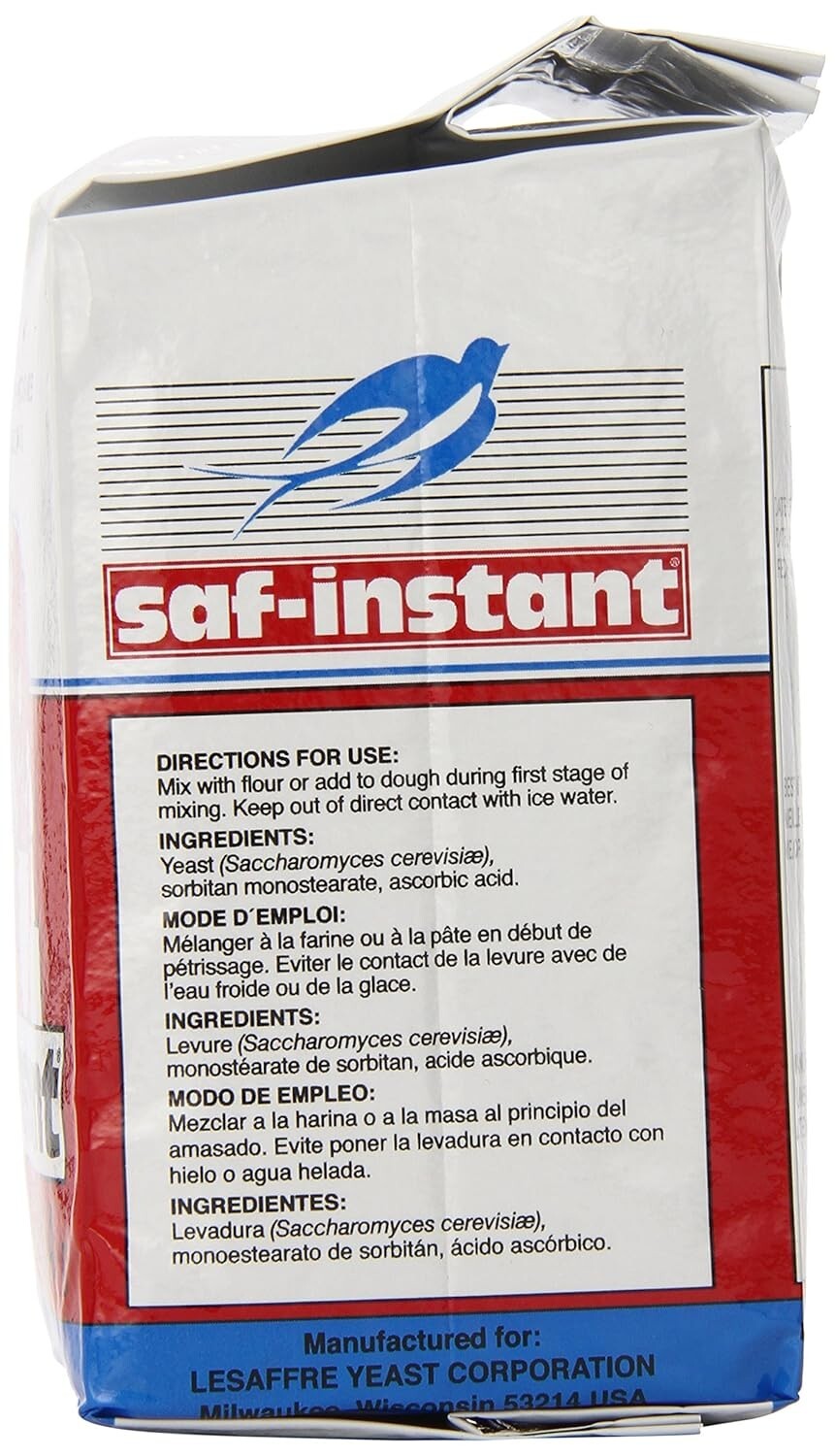 Instant Yeast 2 Pound Powder Fast Acting Vacuum Packed Baking Essential