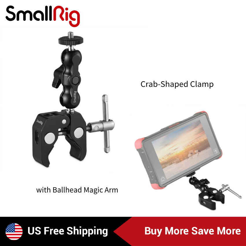 SmallRig Multifunctional Crab Clamp w/ 3.5" Adjustable Arm &180° Ball Head-2164