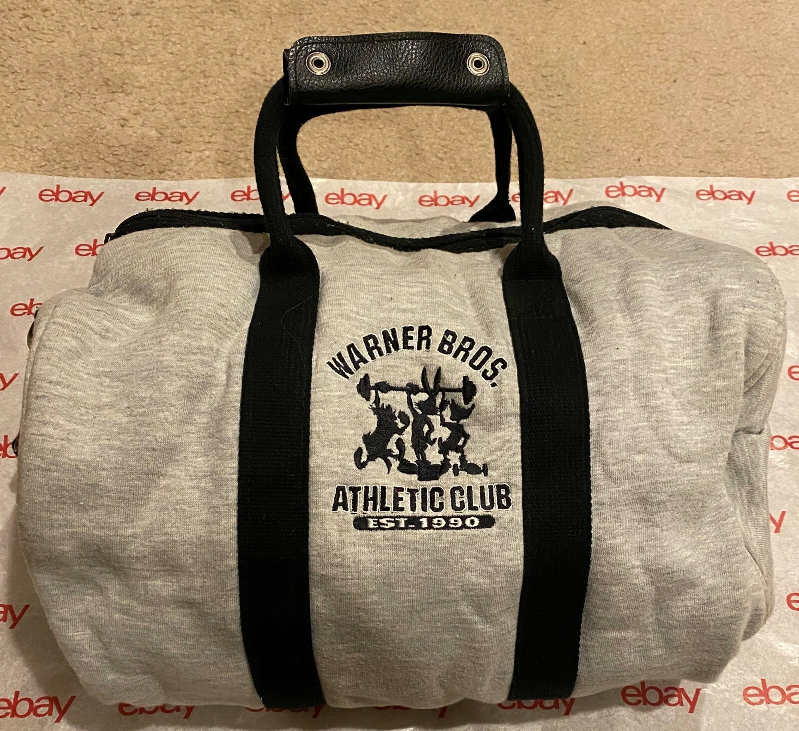 Vintage Rare Find 1991 Warner Brothers Acme Clothing Athletic Club Gym Bag