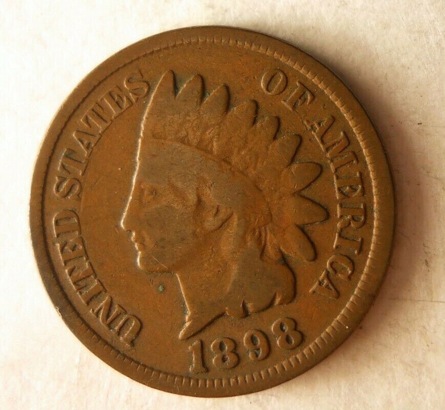 1898 UNITED STATES CENT - Indian Head - FREE SHIP - INDIAN HEAD BIN