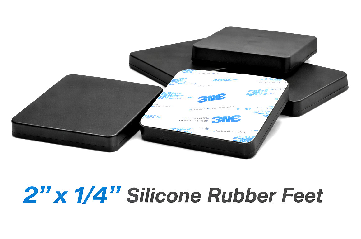 2" x 1/4" Silicone Rubber Feet Peel & Stick Anti Vibration Pads
