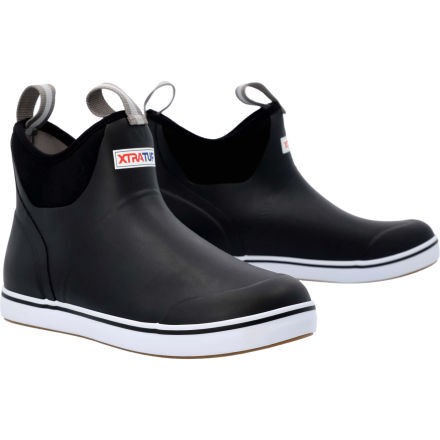 XTRATUF Men's 6" Ankle Deck Boot Black - 22736, Black