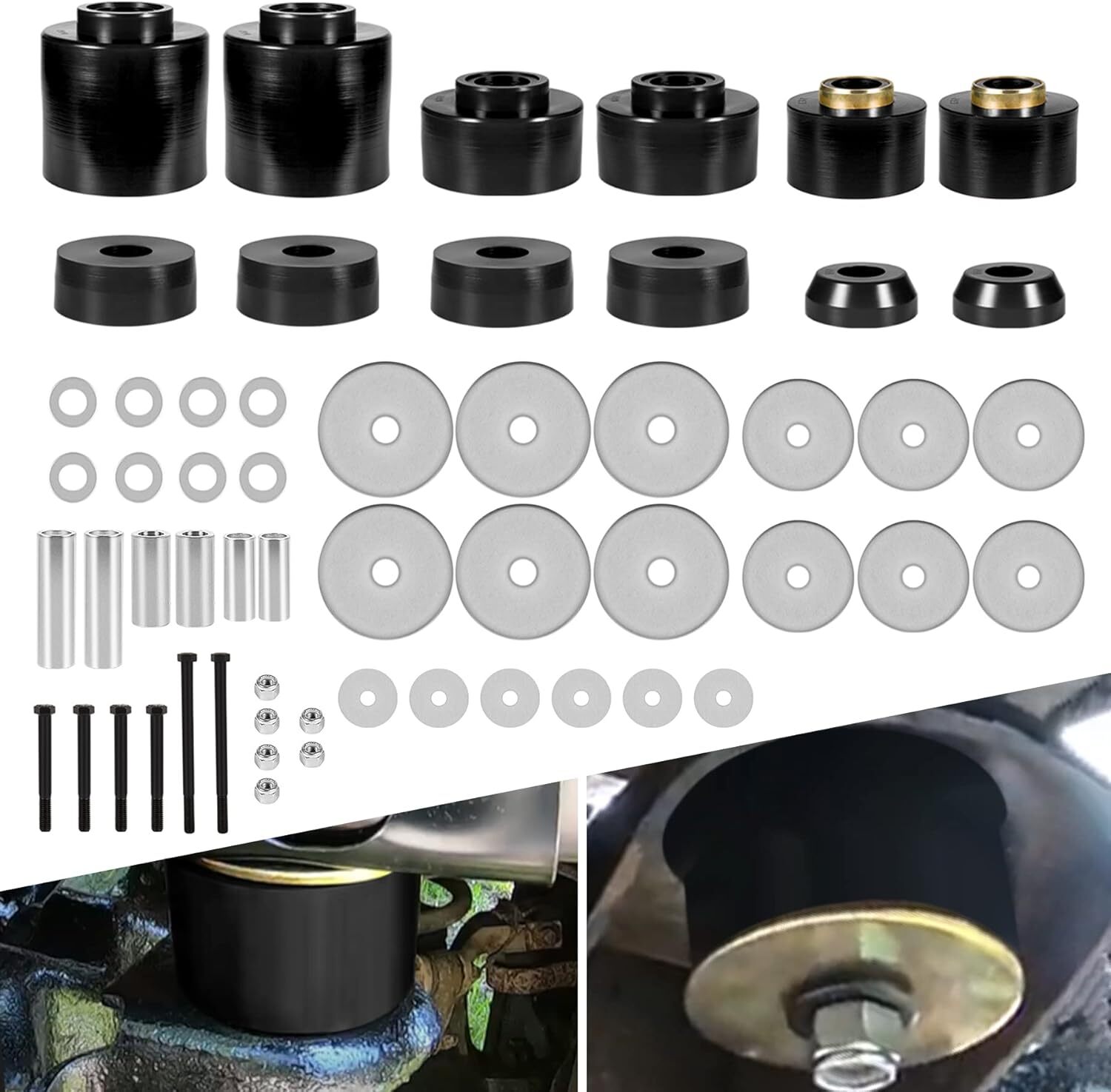 4.4123R Body Cab Mount Bushing Set Kit For 1980-1998 Ford F150 F250 F350 2WD 4WD