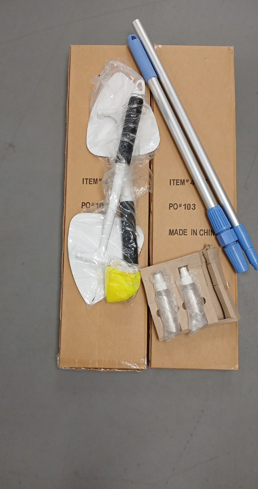 (Lot Of 2) Multiuse Cleaning Kit Extended Rod Handle Extends 80"