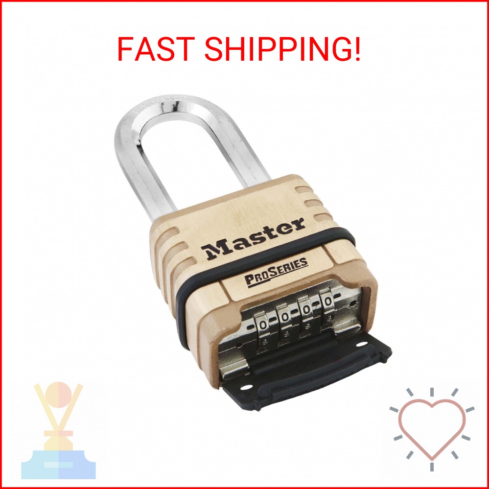 Master Lock - Combination Padlock, Bottom, Black/Silver