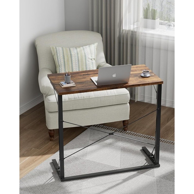 Foldable Compact Desk Portable Computer Table Space Saving Home Office Furniture