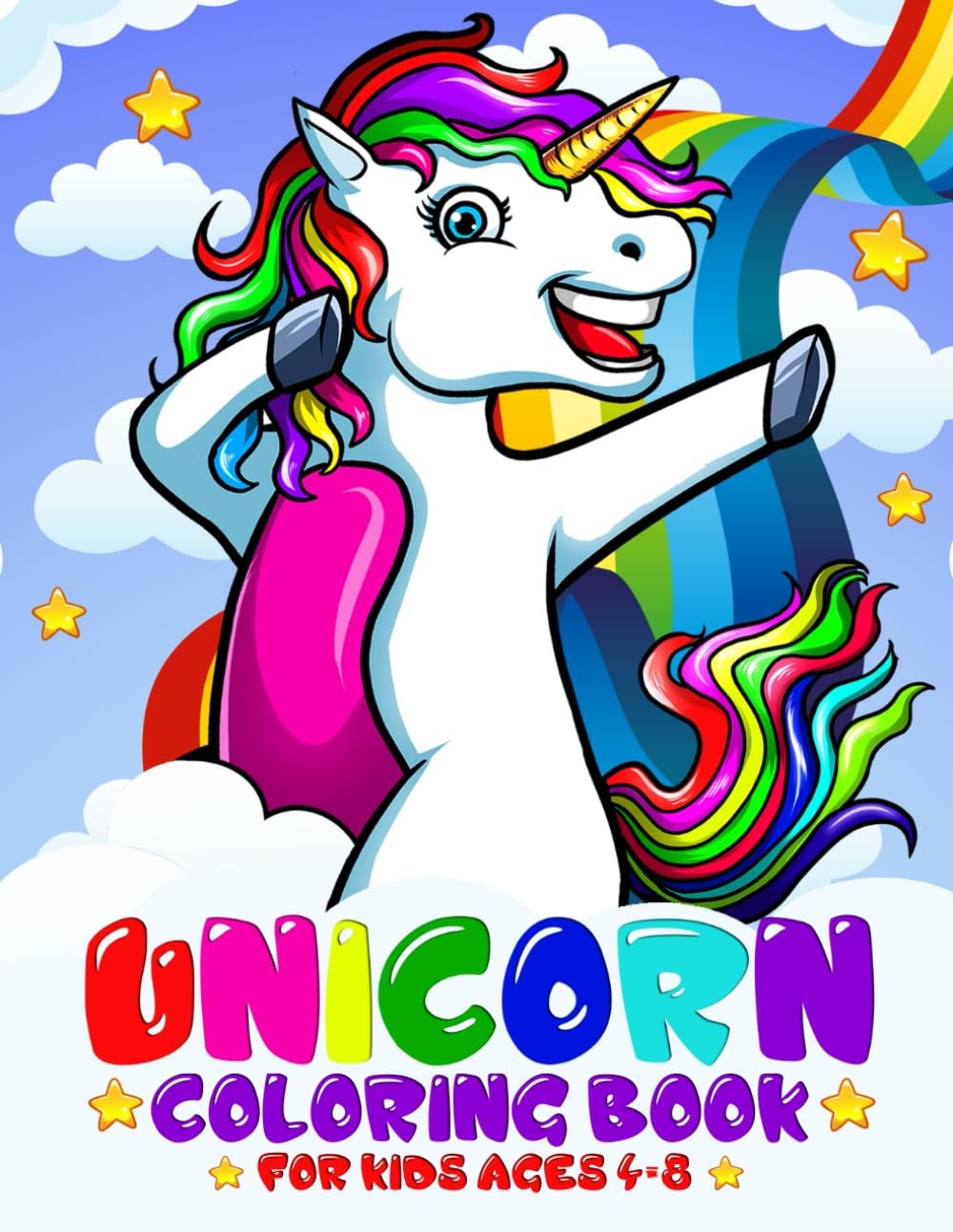 Unicorn Coloring Book For Kids Ages 4-8: Rainbow, Mermaid Coloring Books For Kid