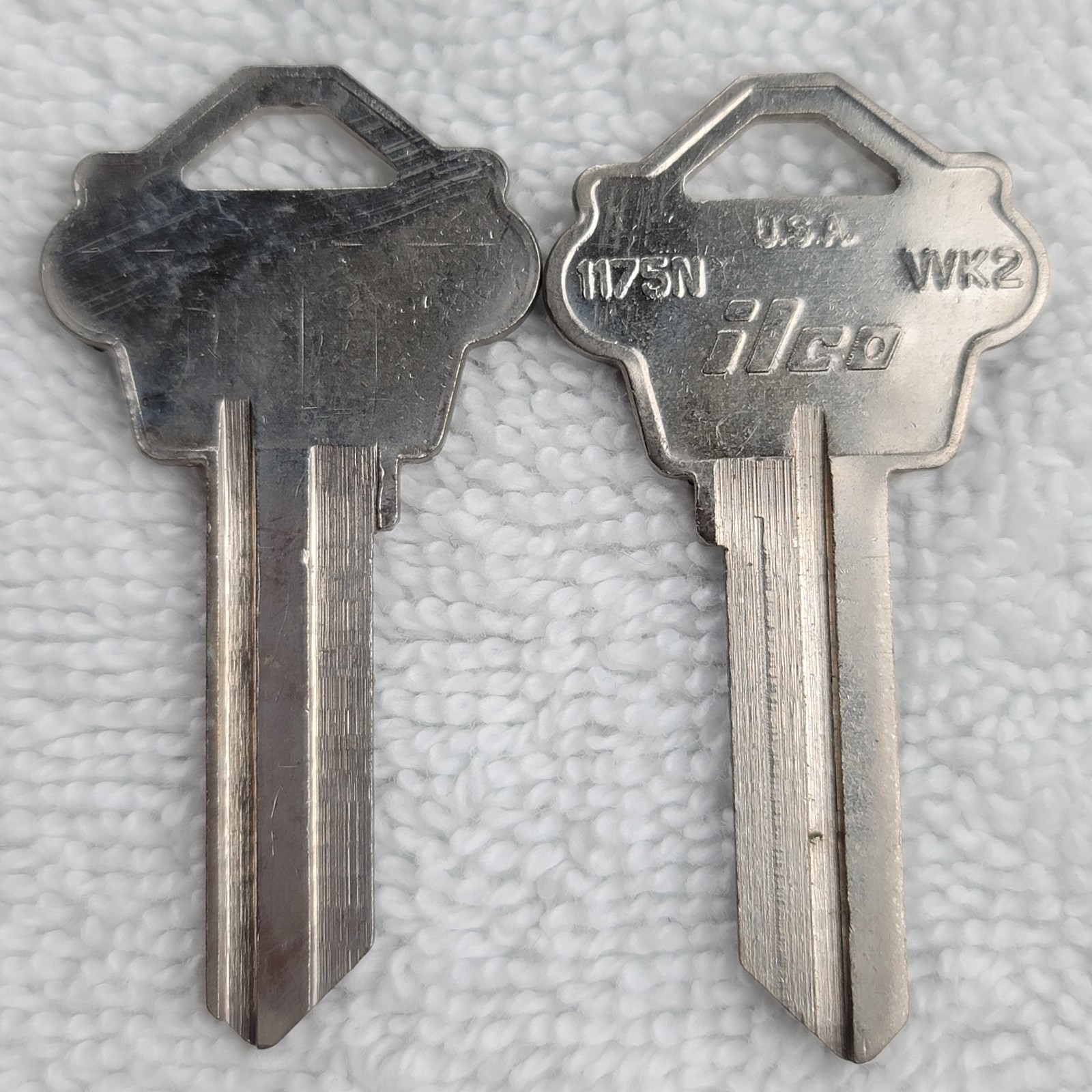 Ilco WK2 Key Blanks 1175N Lot of 2 New Old Stock