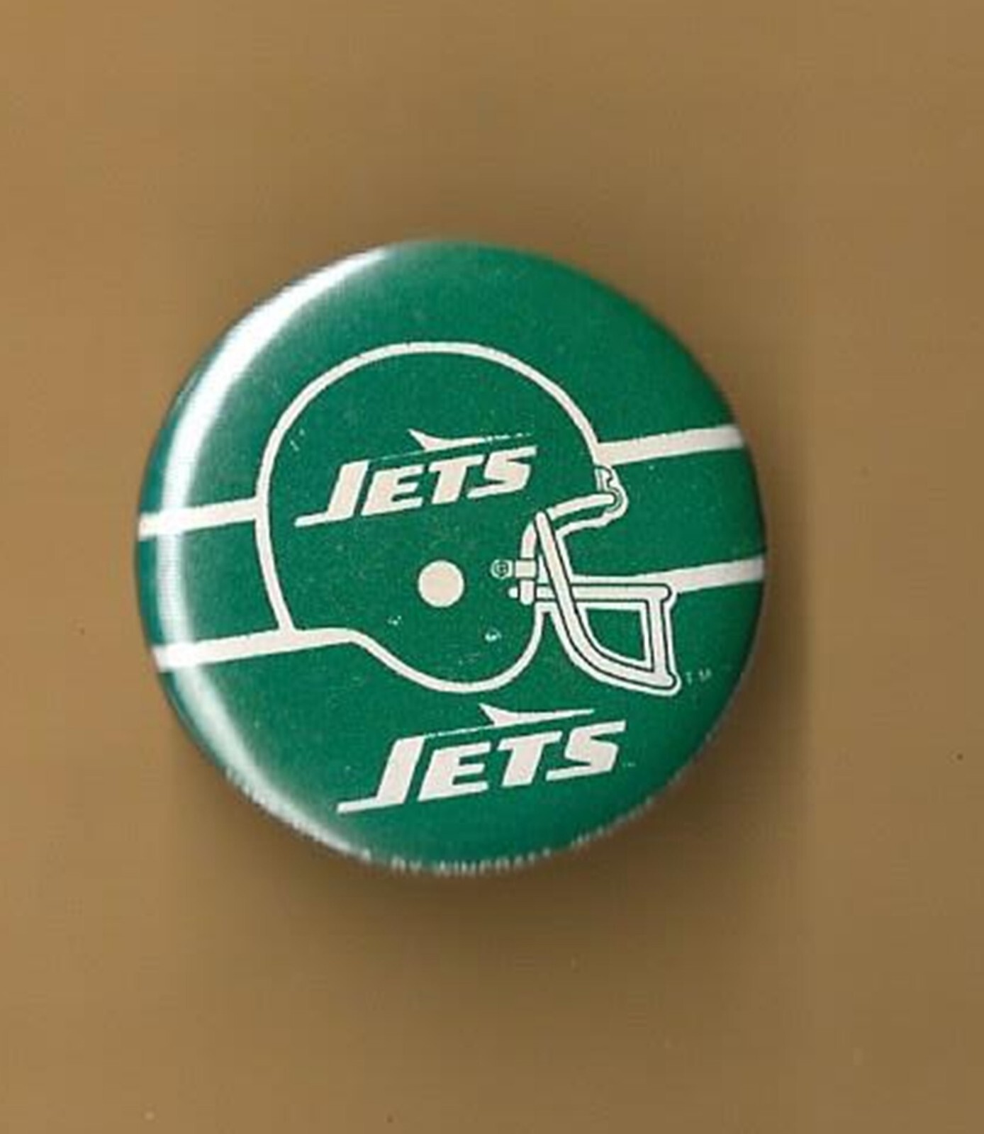 NEW YORK JETS CLASSIC THROWBACK GREEN OFFICIALLY LICENSED BUTTON