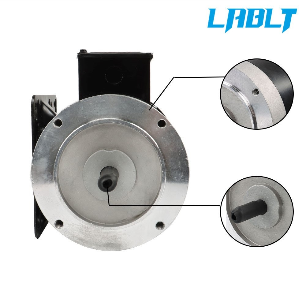 LABLT Electric Motor 2 HP Three Phase 56C Frame 1800 RPM TEFC 230 / 460 Volt