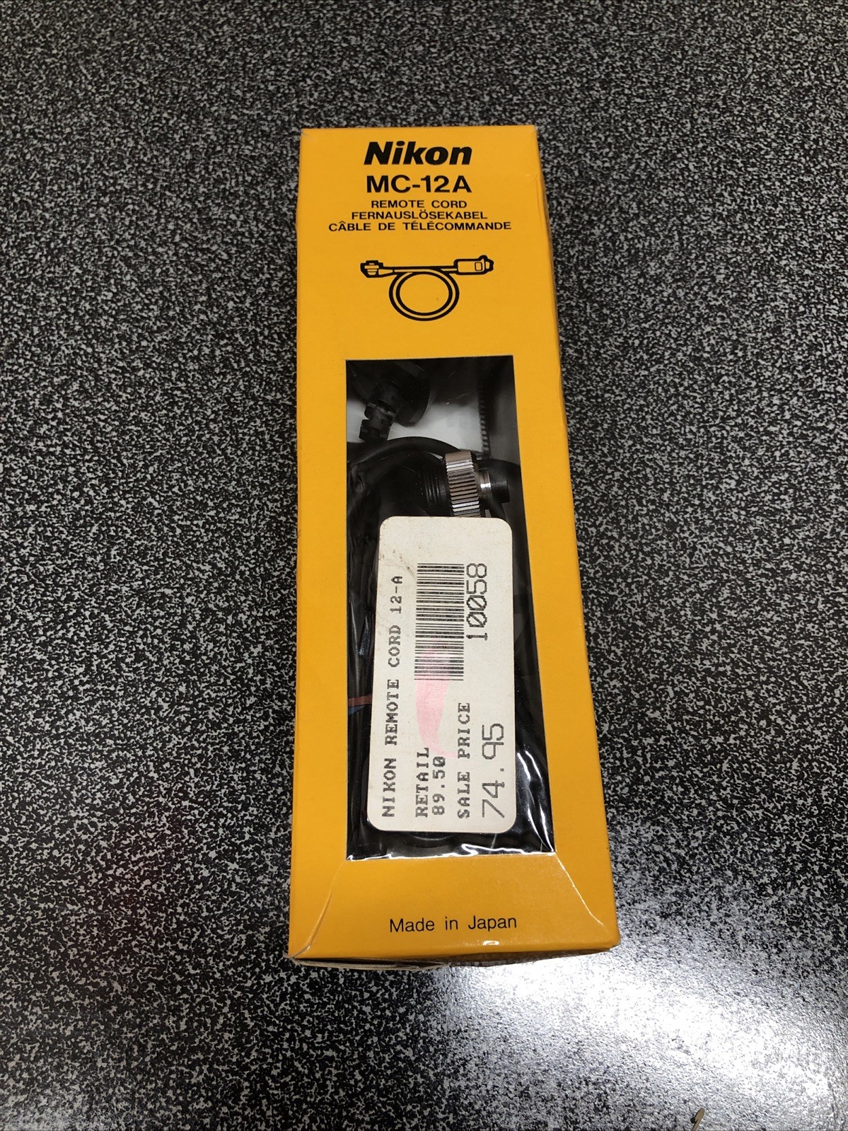 Vintage Nikon MC-12A Motor Remote Trigger Shutter Release Cord