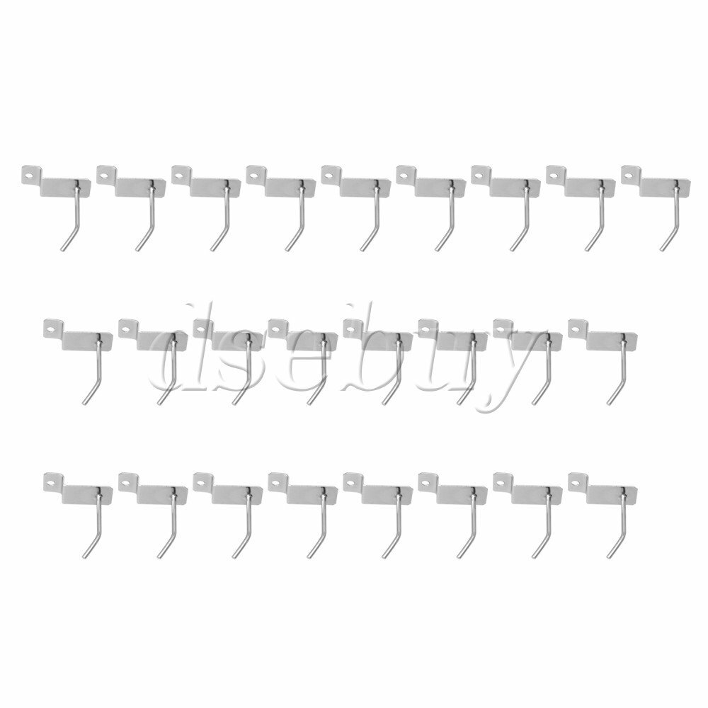 25 Pieces Slatwall Fitting Prong Hanger 5cm Length Shop Display Accessory