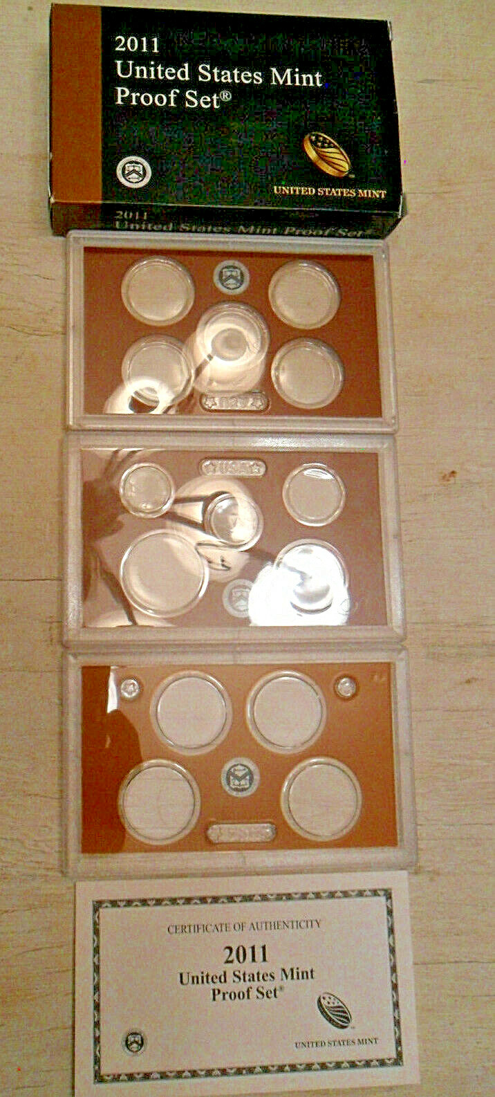 2011 Proof Set Box and Lenses ONLY   *NO COINS*