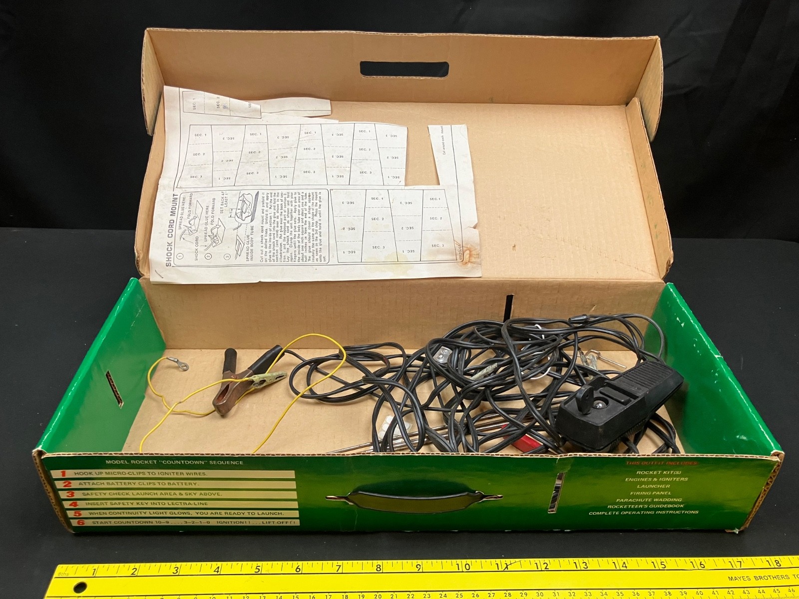 Vintage Centuri Field Box & Parts, Including Launch Controller & 3 pc Launch Rod