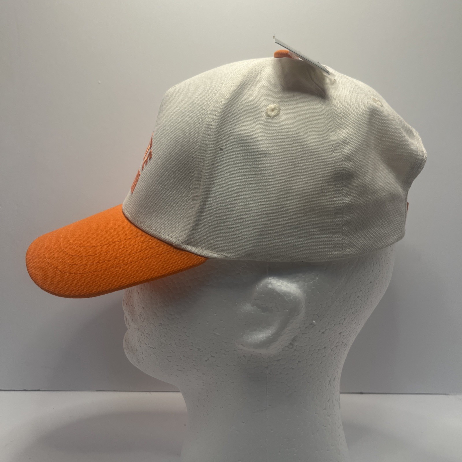 Tailgate Captain Embroidered Hat Adjustable One Size Orange & White NEW